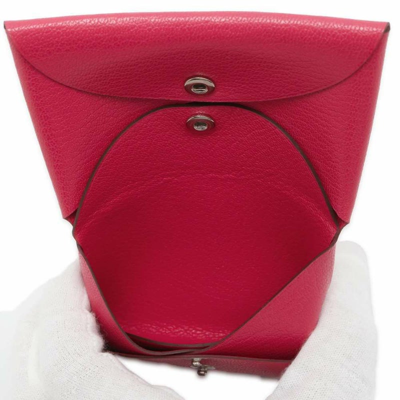 エルメス コインケース カルヴィ デュオ ローズエクストリーム/シルバー金具 シェブルシャムキラ B刻印 財布