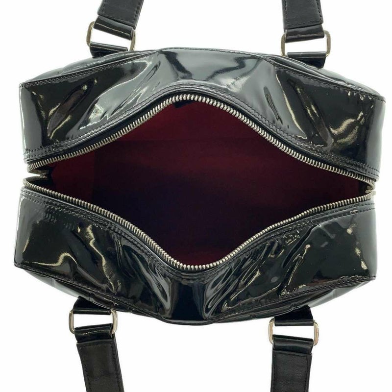 シャネル ハンドバッグ ココマーク チョコバー パテント エナメル A19270 ミニボストン 黒