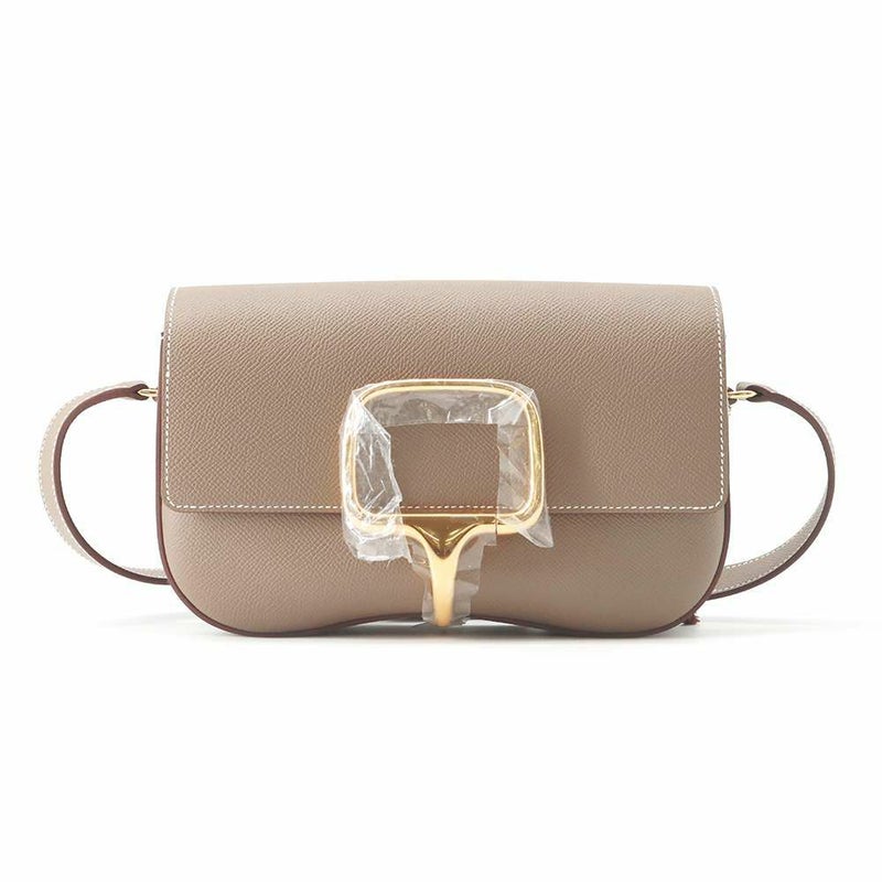 エルメス デッラ・カヴァッレリア エラン エトゥープ/ゴールド金具 ヴォーエプソン B刻印