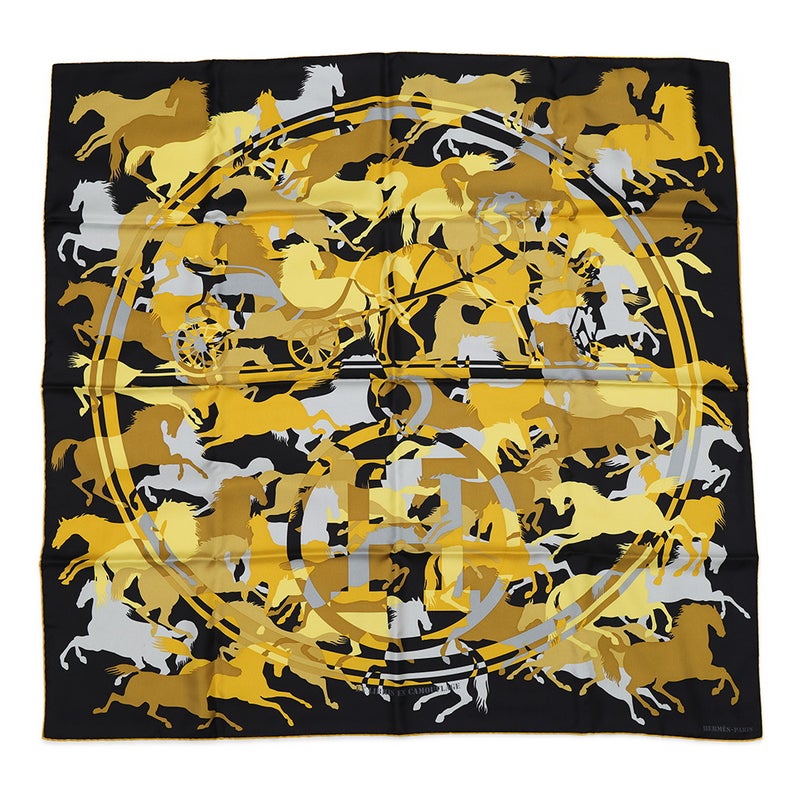 エルメス スカーフ カレ90 エクスリブリスのカモフラージュ EX LIBRIS EN CAMOUFLAGE シルク HERMES