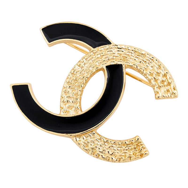 シャネル ブローチ ココマーク メタル エナメル B24 P ABC957 CHANEL アクセサリー 黒