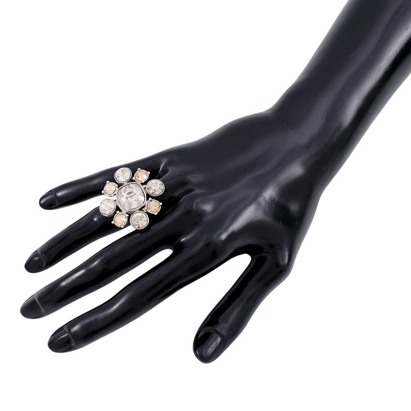 シャネル リング ココマーク メタル ラインストーン リングサイズ約13号 10 V CHANEL アクセサリー 指輪