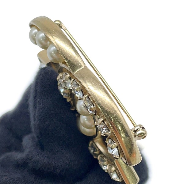 シャネル ブローチ ココマーク フェイクパール ラインストーン F16 V A85331 CHANEL アクセサリー