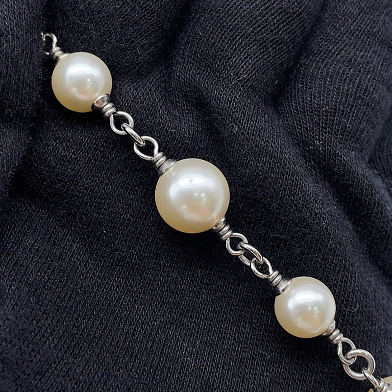シャネル ネックレス ココマーク フェイクパール ラインストーン A17 K CHANEL ロングネックレス