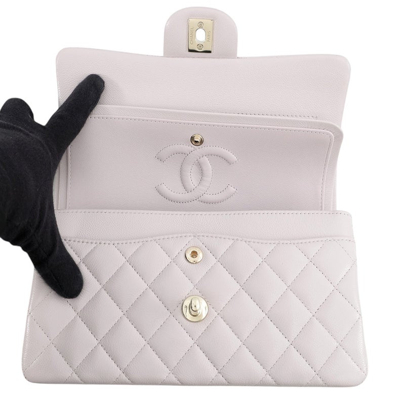 シャネル チェーンショルダーバッグ マトラッセ23 ココマーク ダブルチェーン キャビアスキン A01113 CHANEL