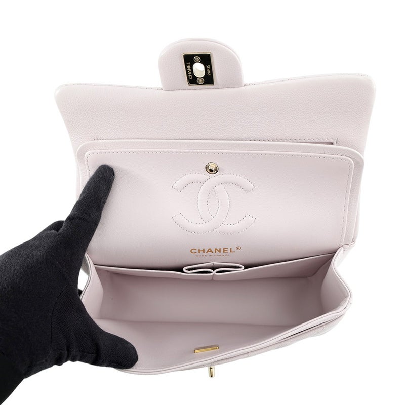 シャネル チェーンショルダーバッグ マトラッセ23 ココマーク ダブルチェーン キャビアスキン A01113 CHANEL