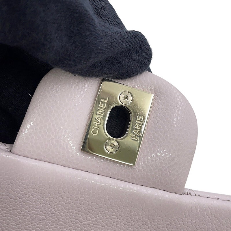 シャネル チェーンショルダーバッグ マトラッセ23 ココマーク ダブルチェーン キャビアスキン A01113 CHANEL