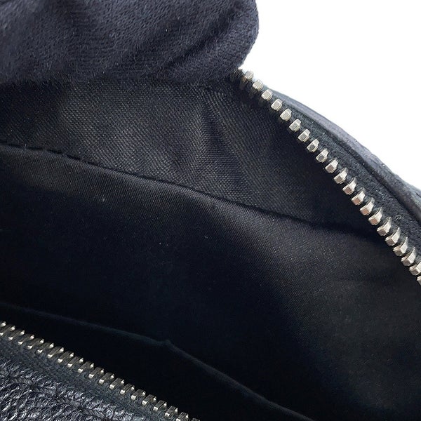 シャネル チェーンショルダーバッグ マトラッセ ココマーク キャビアスキン CHANEL 黒