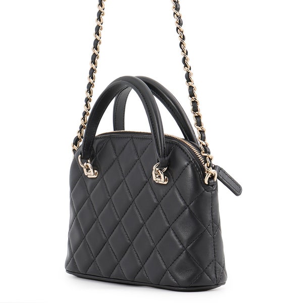 シャネル チェーンショルダーバッグ マトラッセ ココマーク チェーン クラッチ ラムスキン AP5070 CHANEL 黒 2way