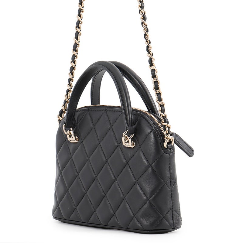シャネル チェーンショルダーバッグ マトラッセ ココマーク チェーン クラッチ ラムスキン AP5070 CHANEL 黒 2way