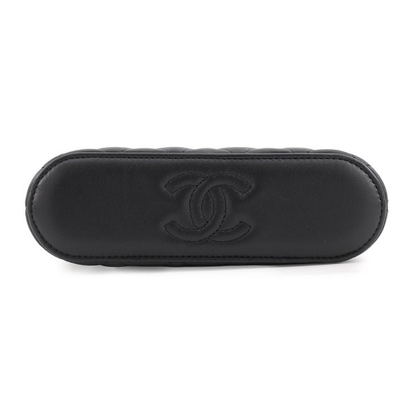 シャネル チェーンショルダーバッグ マトラッセ ココマーク チェーン クラッチ ラムスキン AP5070 CHANEL 黒 2way