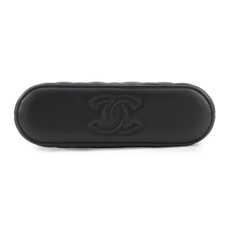 シャネル チェーンショルダーバッグ マトラッセ ココマーク チェーン クラッチ ラムスキン AP5070 CHANEL 黒 2way