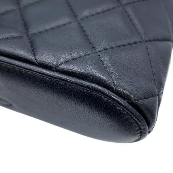 シャネル チェーンショルダーバッグ マトラッセ ココマーク チェーン クラッチ ラムスキン AP5070 CHANEL 黒 2way