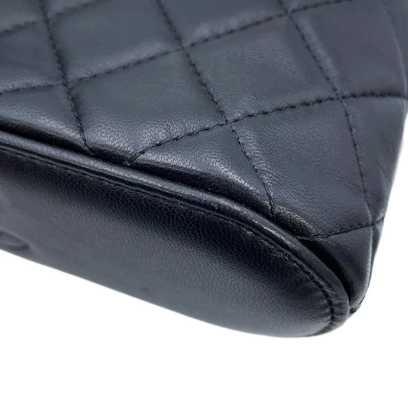シャネル チェーンショルダーバッグ マトラッセ ココマーク チェーン クラッチ ラムスキン AP5070 CHANEL 黒 2way