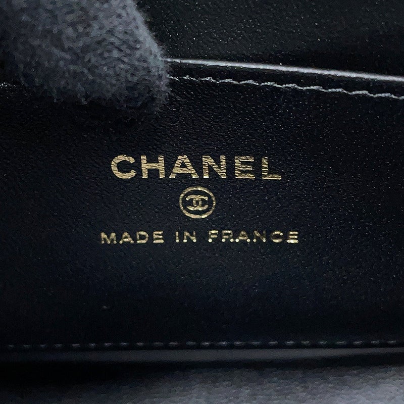 シャネル チェーンショルダーバッグ マトラッセ ココマーク チェーン クラッチ ラムスキン AP5070 CHANEL 黒 2way