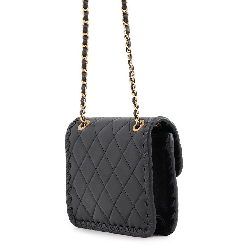 シャネル チェーンショルダーバッグ マトラッセ ココマーク シングルフラップ ミニ AS2495 CHANEL 黒