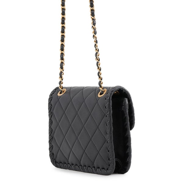 シャネル チェーンショルダーバッグ マトラッセ ココマーク シングルフラップ ミニ AS2495 CHANEL 黒