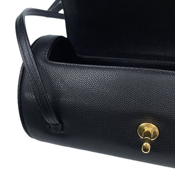 シャネル ショルダーバッグ ココマーク スモール ボーリングバッグ キャビアスキン AS6143 CHANEL 黒