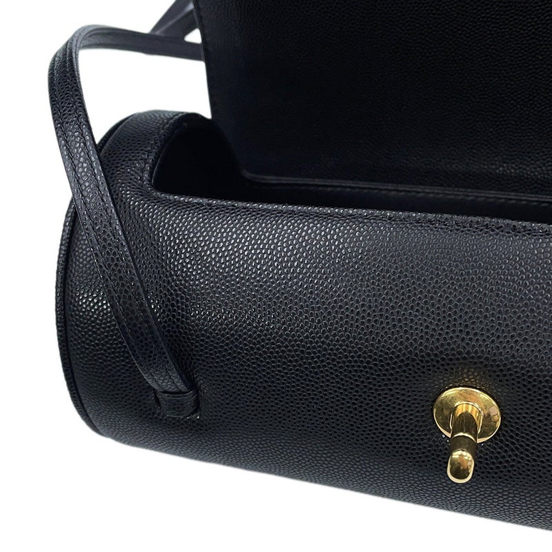 シャネル ショルダーバッグ ココマーク スモール ボーリングバッグ キャビアスキン AS6143 CHANEL 黒