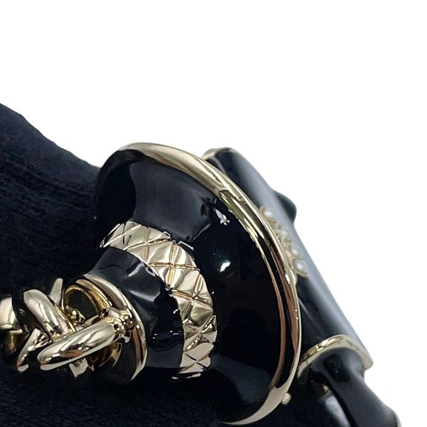 シャネル キーホルダー マドモアゼル ガブリエル フェイクパール メタル B25B ABG014 CHANEL チャーム 黒