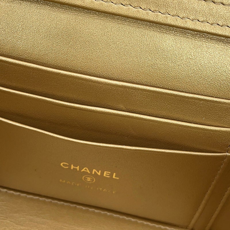 シャネル チェーンショルダーバッグ マトラッセ ココマーク ココボール バニティバッグ ラムスキン AP2303 CHANEL 黒