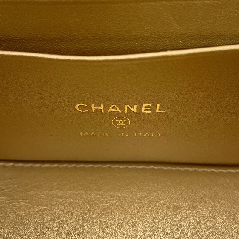 シャネル チェーンショルダーバッグ マトラッセ ココマーク ココボール バニティバッグ ラムスキン AP2303 CHANEL 黒