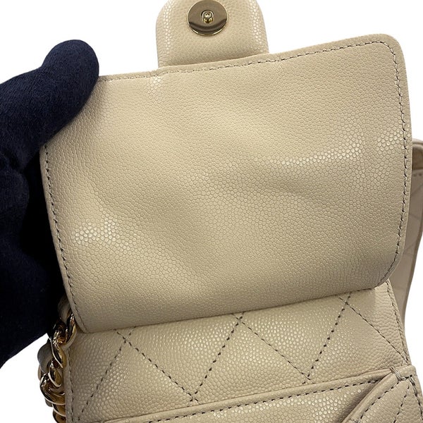 シャネル チェーンショルダーバッグ マトラッセ ココマーク CHANEL25 スモール キャビアスキン AS5293 CHANEL