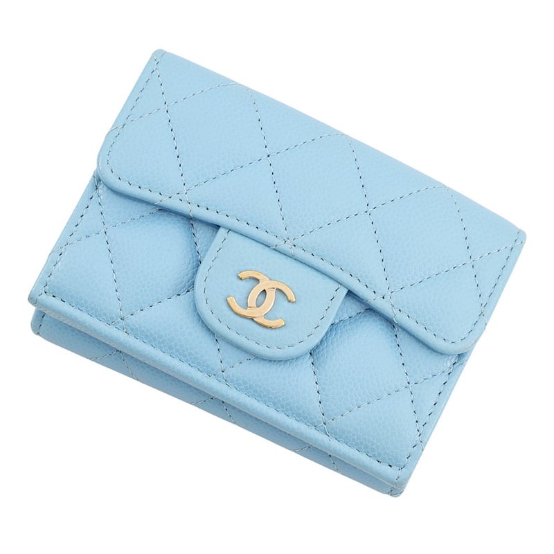 シャネル 三つ折り財布 マトラッセ ココマーク クラシック スモール フラップ ウォレット キャビアスキン AP0230 CHANEL