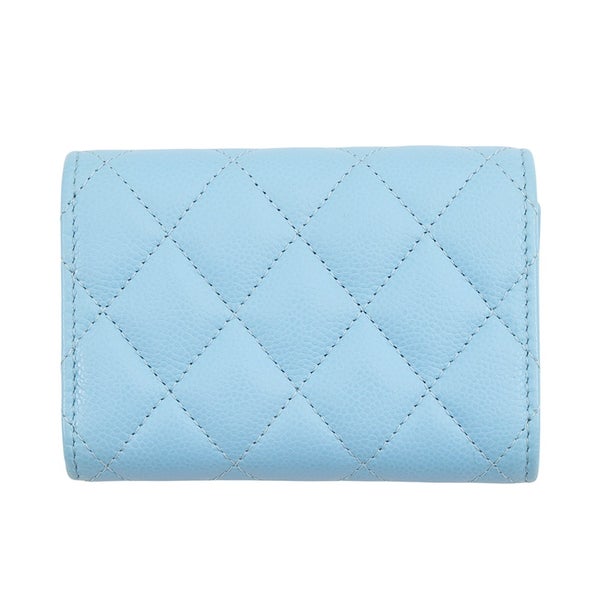 シャネル 三つ折り財布 マトラッセ ココマーク クラシック スモール フラップ ウォレット キャビアスキン AP0230 CHANEL