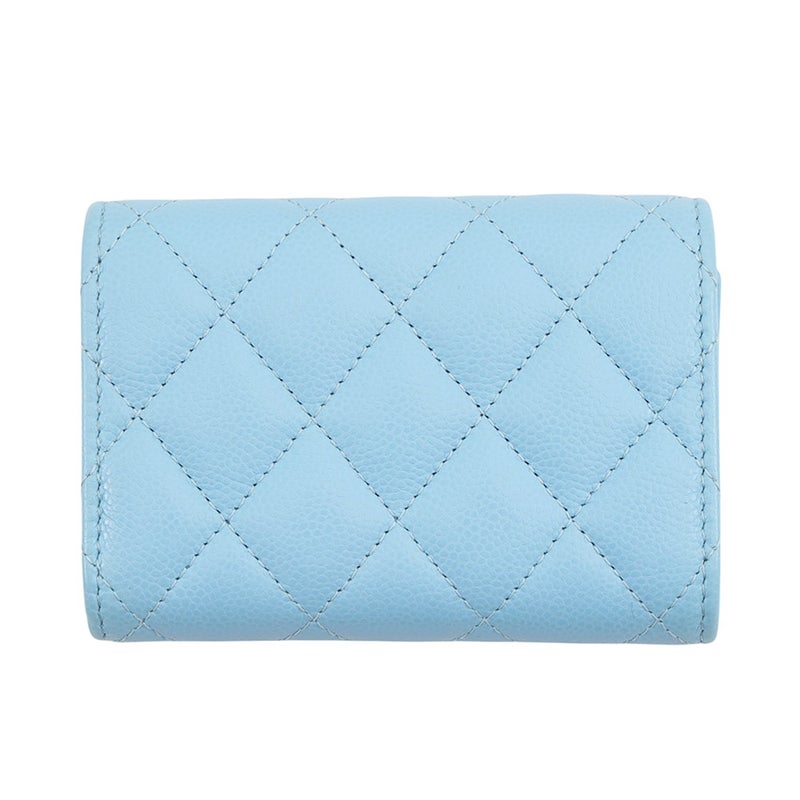 シャネル 三つ折り財布 マトラッセ ココマーク クラシック スモール フラップ ウォレット キャビアスキン AP0230 CHANEL