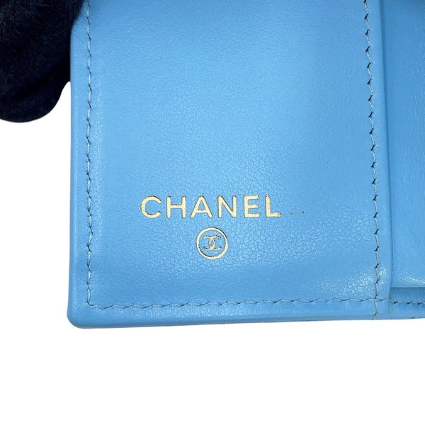 シャネル 三つ折り財布 マトラッセ ココマーク クラシック スモール フラップ ウォレット キャビアスキン AP0230 CHANEL