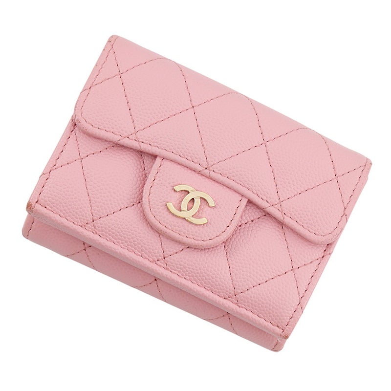 シャネル 三つ折り財布 マトラッセ ココマーク クラシック スモール フラップ ウォレット キャビアスキン AP0230 CHANEL