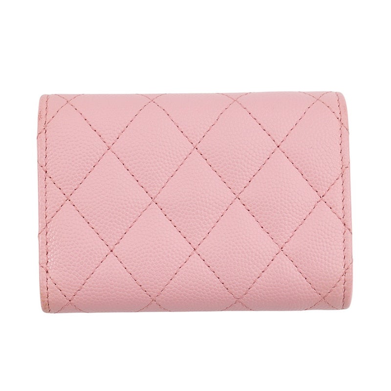 シャネル 三つ折り財布 マトラッセ ココマーク クラシック スモール フラップ ウォレット キャビアスキン AP0230 CHANEL