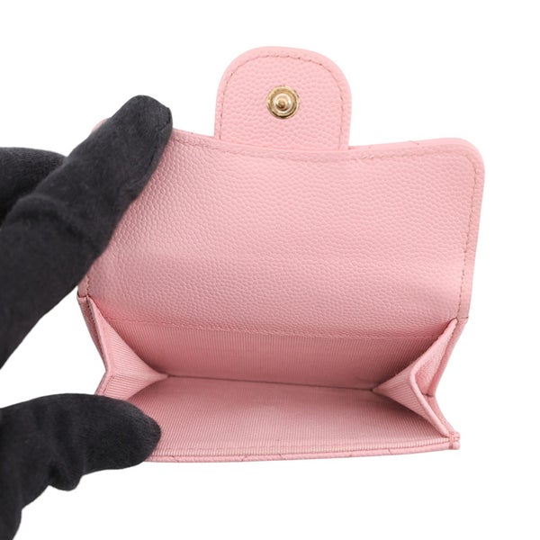 シャネル 三つ折り財布 マトラッセ ココマーク クラシック スモール フラップ ウォレット キャビアスキン AP0230 CHANEL