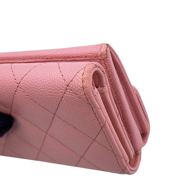 シャネル 三つ折り財布 マトラッセ ココマーク クラシック スモール フラップ ウォレット キャビアスキン AP0230 CHANEL