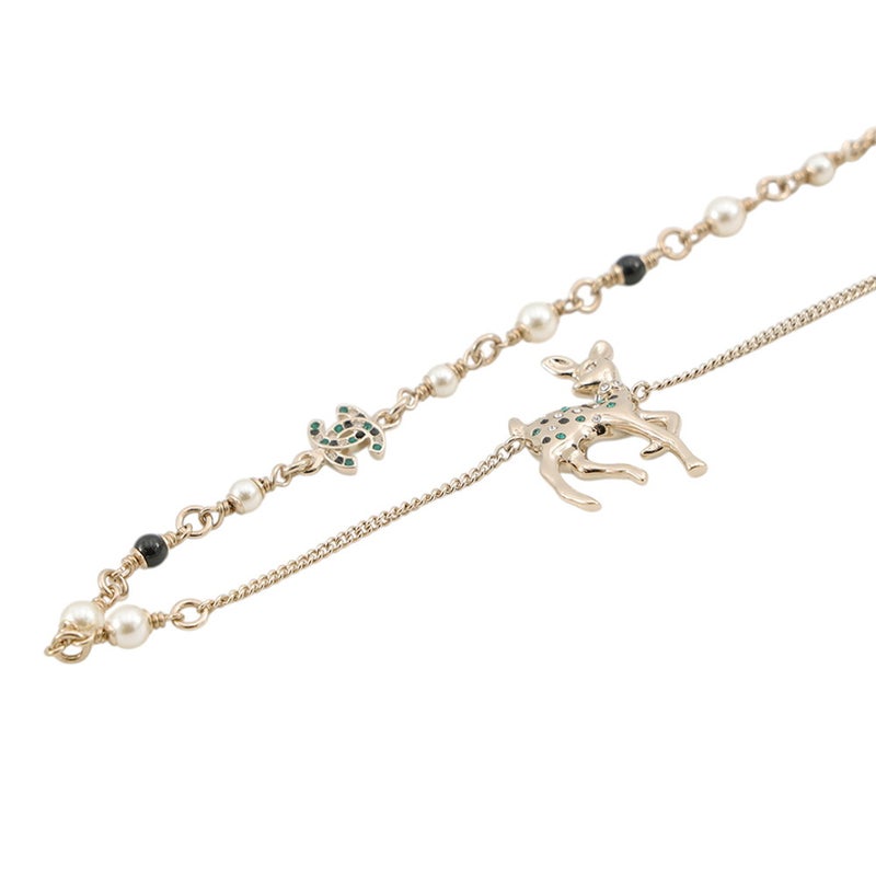 シャネル ノベルティ ココマーク バンビモチーフ ロングネックレス G26C CHANEL アクセサリー VIP限定イヤーズギフト