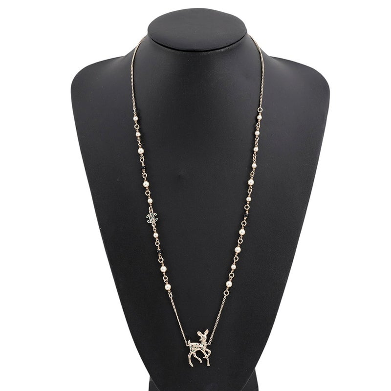 シャネル ノベルティ ココマーク バンビモチーフ ロングネックレス G26C CHANEL アクセサリー VIP限定イヤーズギフト