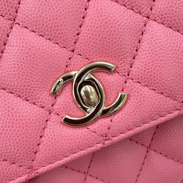 シャネル ハンドバッグ マトラッセ ココマーク ココハンドル キャビアスキン A92990 CHANEL 2wayショルダーバッグ