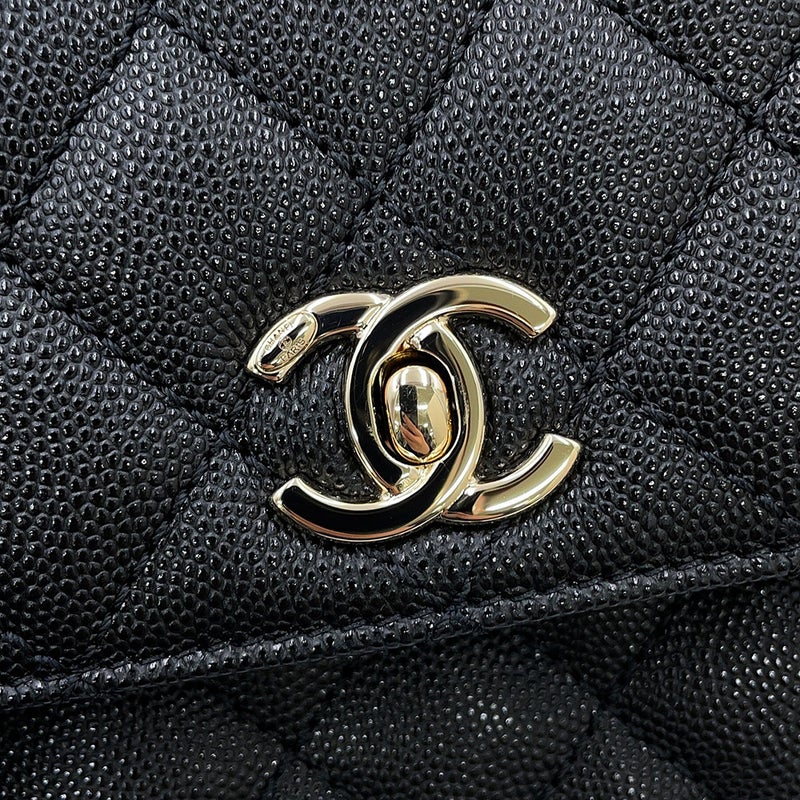 シャネル ハンドバッグ マトラッセ ココマーク ココハンドル キャビアスキン A92990 CHANEL 2wayショルダーバッグ 黒
