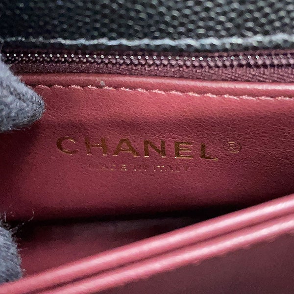 シャネル ハンドバッグ マトラッセ ココマーク ココハンドル キャビアスキン A92990 CHANEL 2wayショルダーバッグ 黒