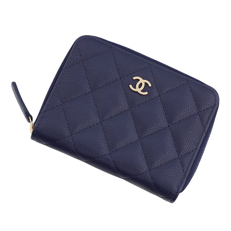 シャネル 二つ折り財布 マトラッセ ココマーク スモールウォレット キャビアスキン AP4652 CHANEL