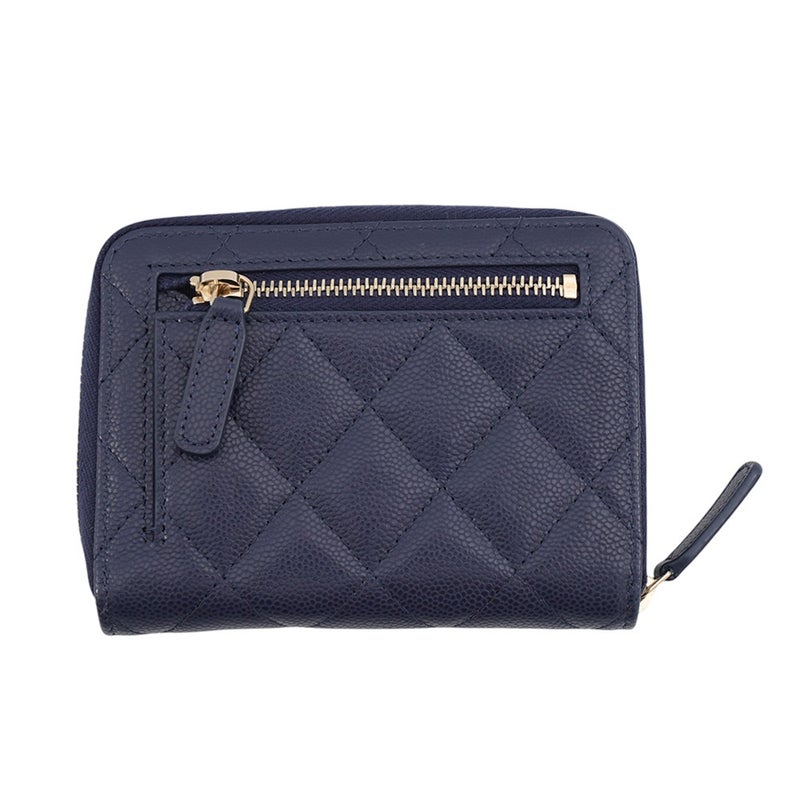 シャネル 二つ折り財布 マトラッセ ココマーク スモールウォレット キャビアスキン AP4652 CHANEL
