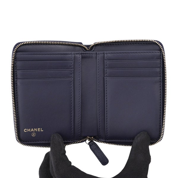 シャネル 二つ折り財布 マトラッセ ココマーク スモールウォレット キャビアスキン AP4652 CHANEL