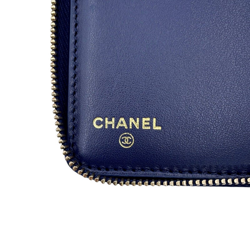 シャネル 二つ折り財布 マトラッセ ココマーク スモールウォレット キャビアスキン AP4652 CHANEL