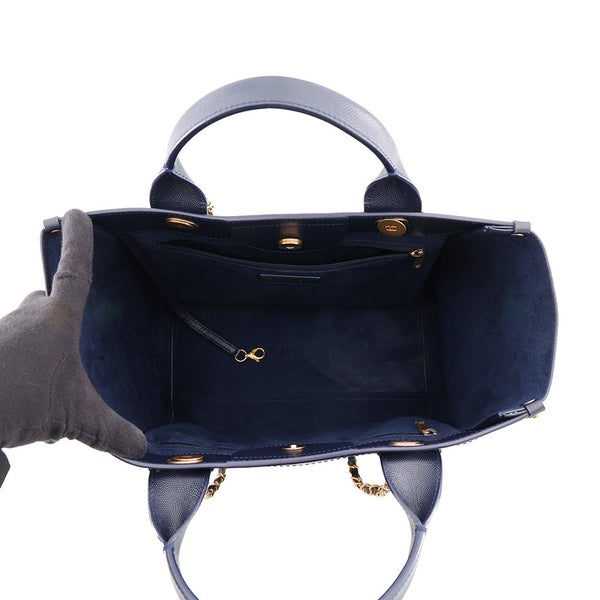 シャネル トートバッグ ドーヴィル ショッピングバッグ ココマーク スタッズ キャビアスキン A57069 CHANEL 2way