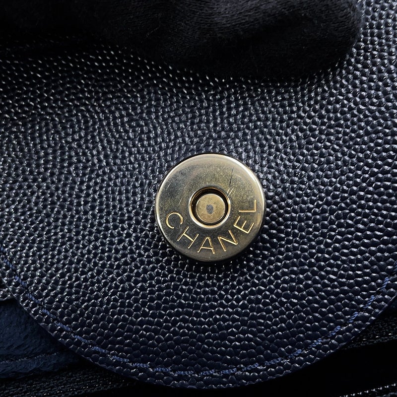 シャネル トートバッグ ドーヴィル ショッピングバッグ ココマーク スタッズ キャビアスキン A57069 CHANEL 2way