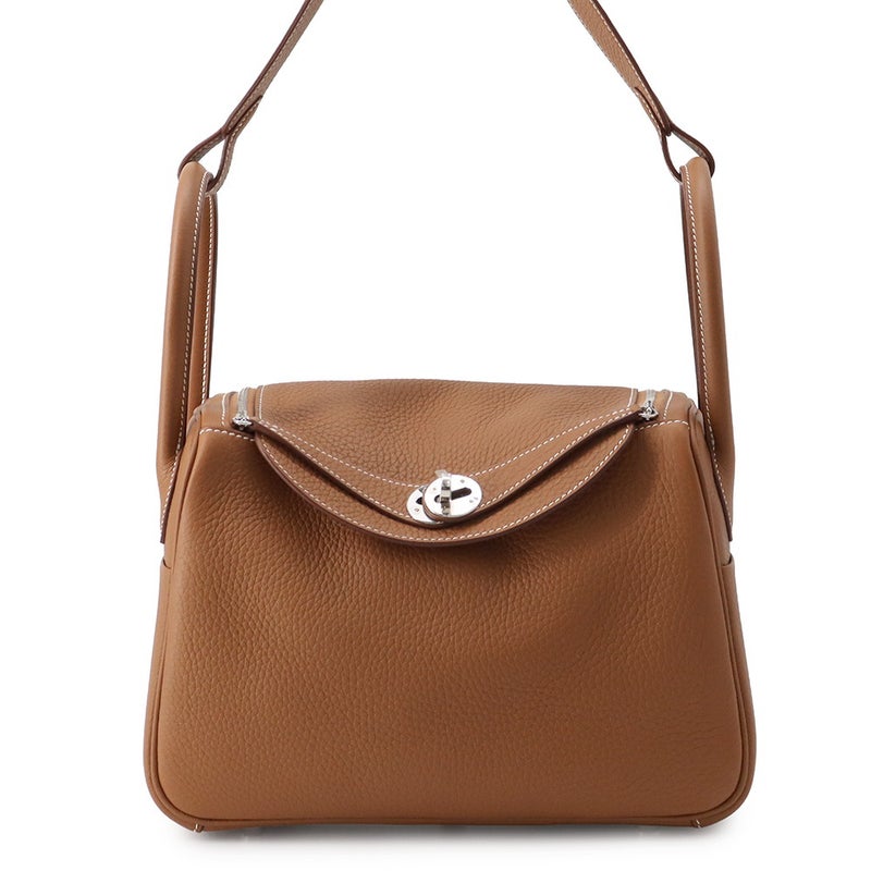 エルメス ハンドバッグ リンディ26  ゴールド/シルバー金具 トリヨンクレマンス G刻印 HERMES 2way