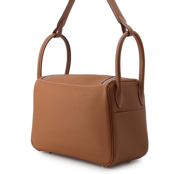 エルメス ハンドバッグ リンディ26  ゴールド/シルバー金具 トリヨンクレマンス G刻印 HERMES 2way