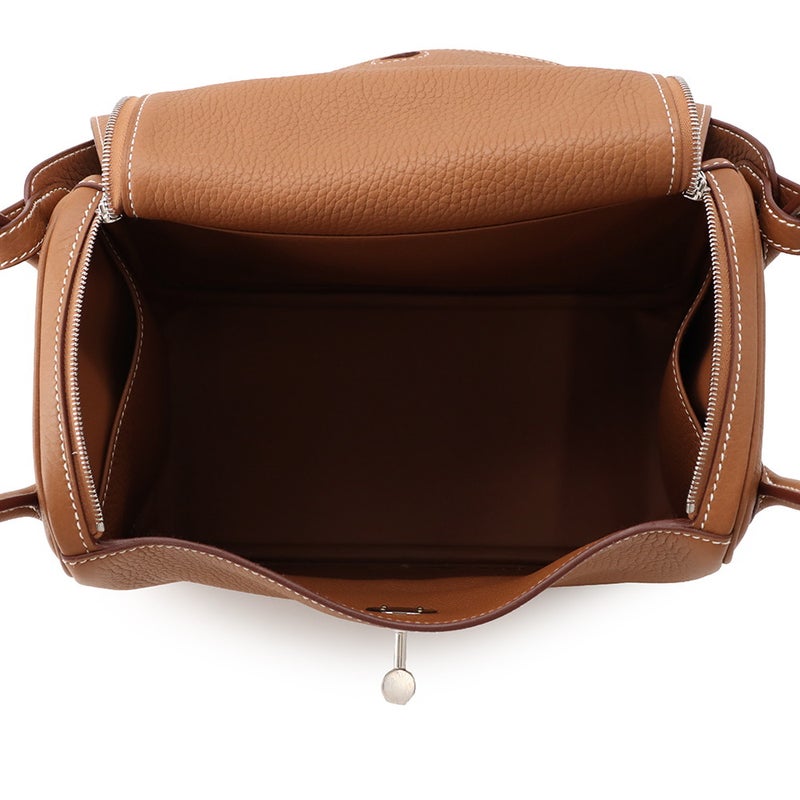 エルメス ハンドバッグ リンディ26  ゴールド/シルバー金具 トリヨンクレマンス G刻印 HERMES 2way