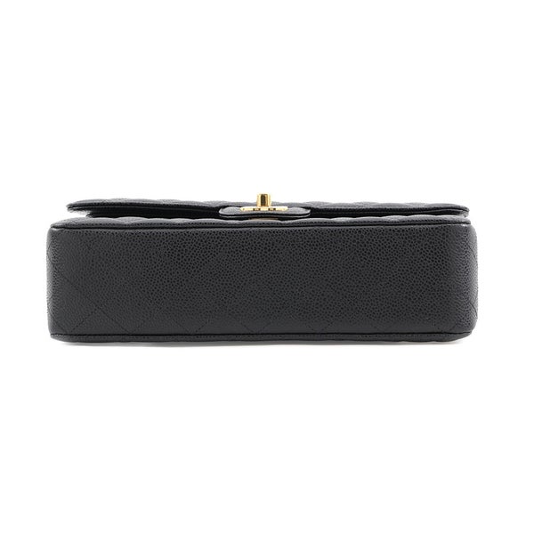 シャネル チェーンショルダーバッグ マトラッセ25 ココマーク ダブルチェーン キャビアスキン A01112 CHANEL 黒
